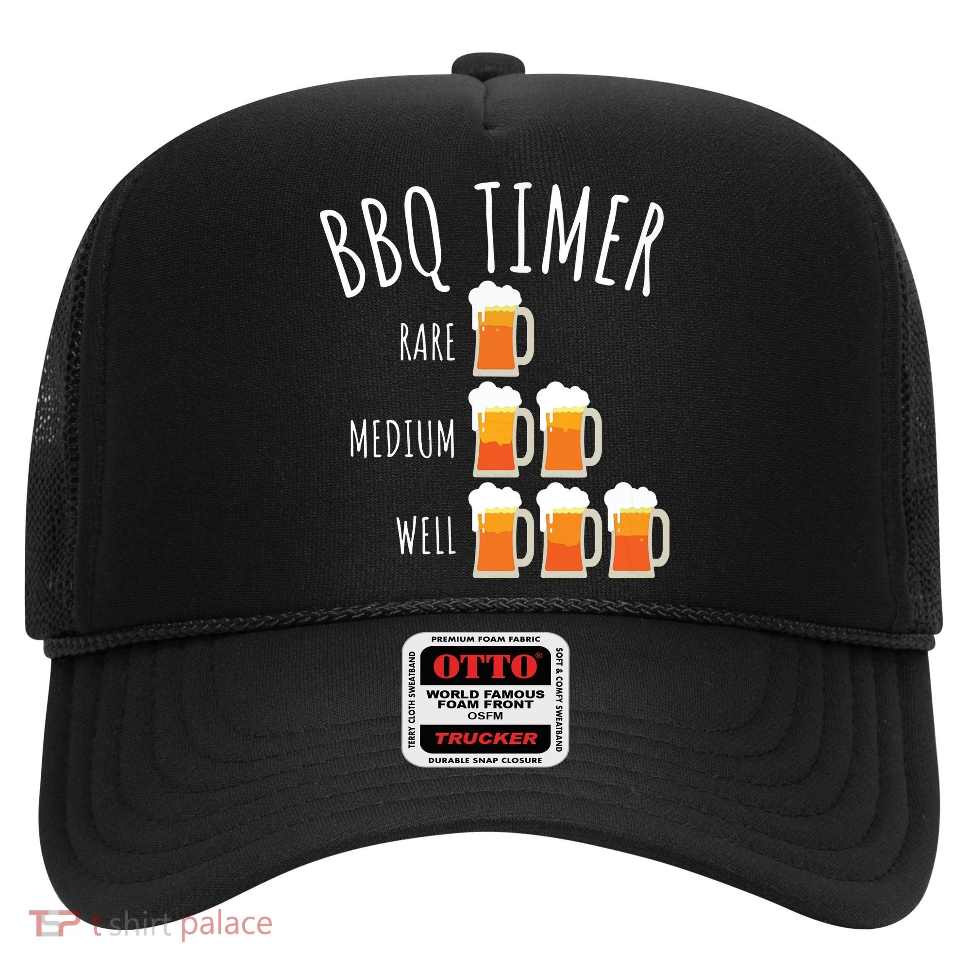 BBQ Timer Beer Drinking Funny Grilling Hat