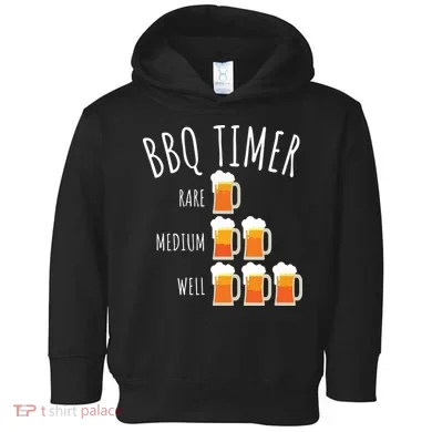 BBQ Timer Beer Drinking Funny Grilling Toddler Hoodie