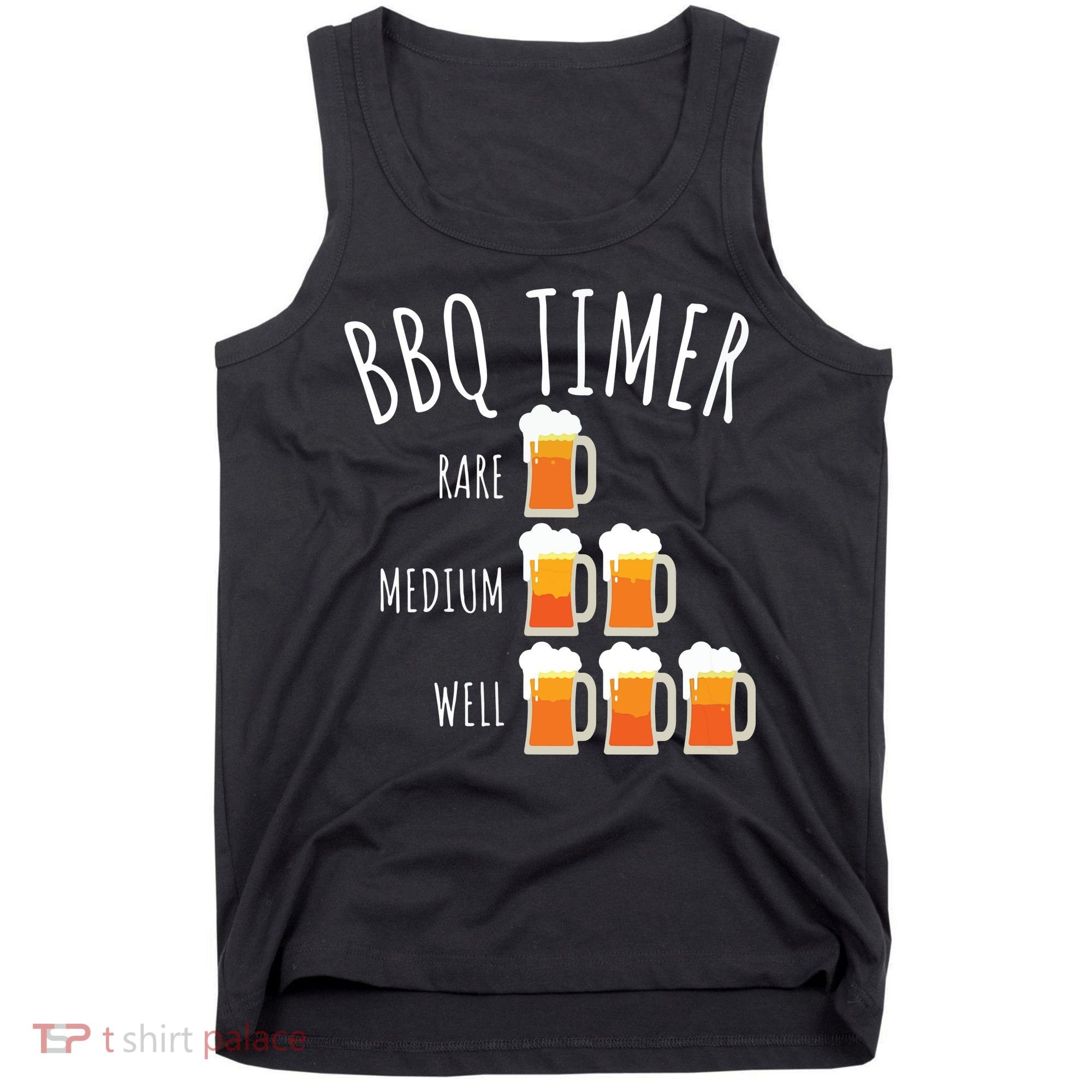 BBQ Timer Beer Drinking Funny Grilling Tank Top