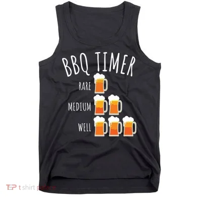 BBQ Timer Beer Drinking Funny Grilling Tank Top