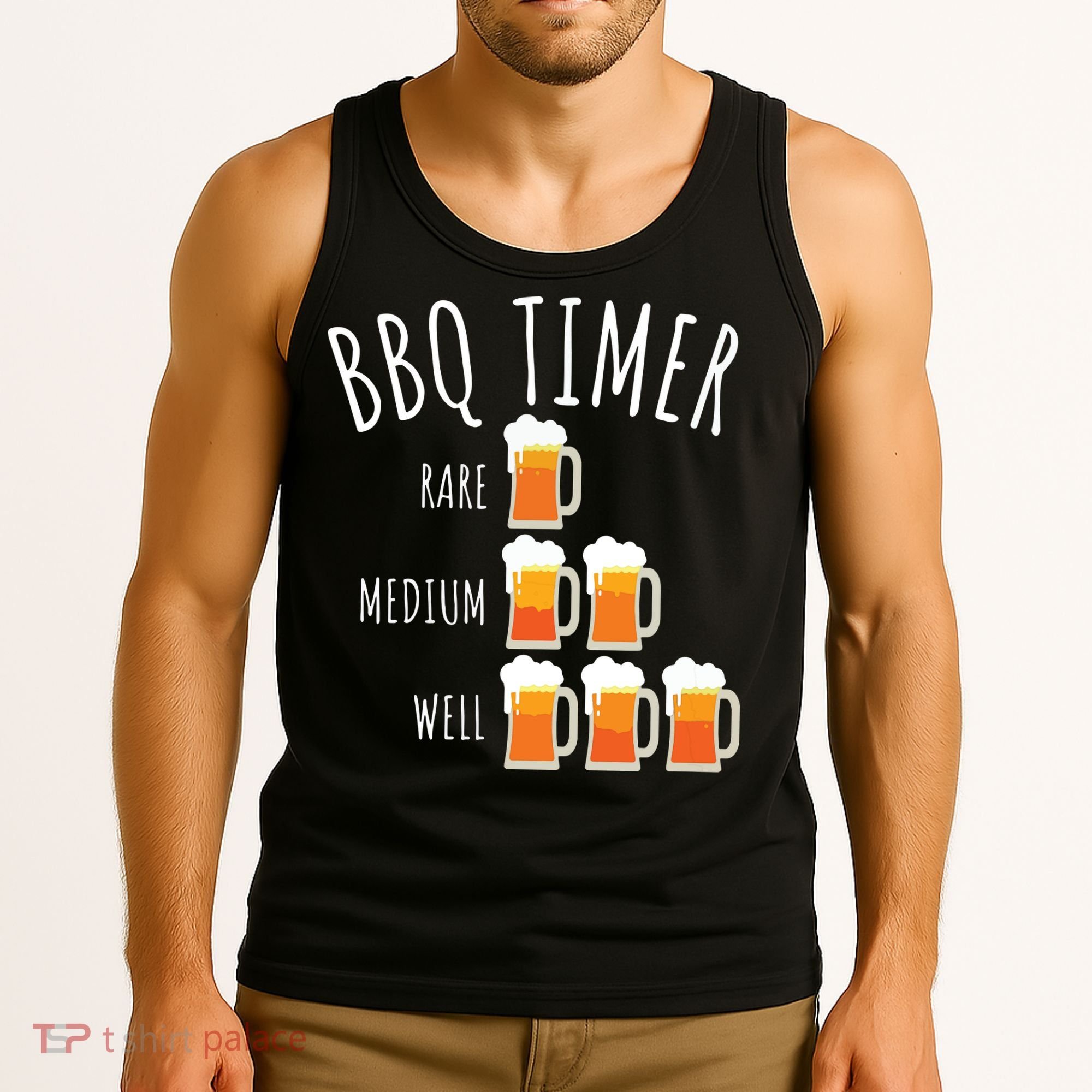 BBQ Timer Beer Drinking Funny Grilling Tank Top