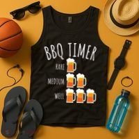 BBQ Timer Beer Drinking Funny Grilling Tank Top thumb 4
