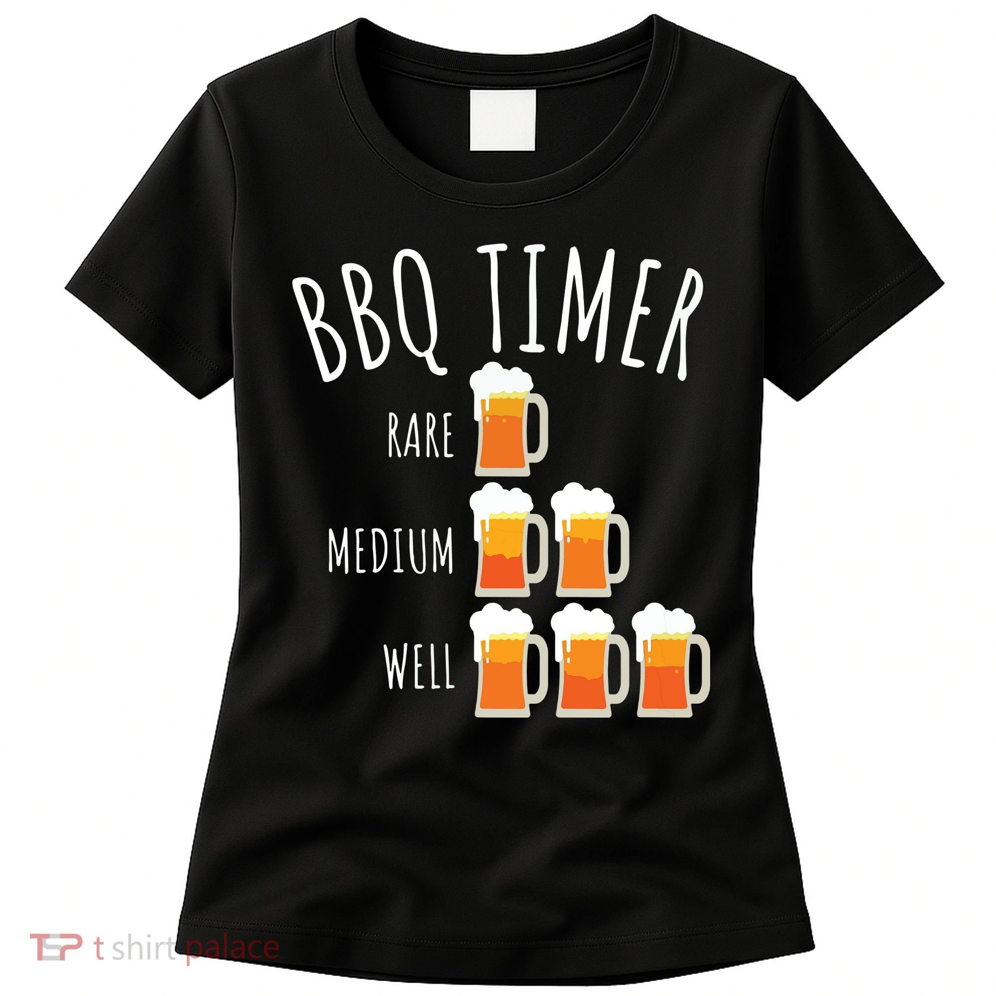 BBQ Timer Beer Drinking Funny Grilling Women's T-Shirt
