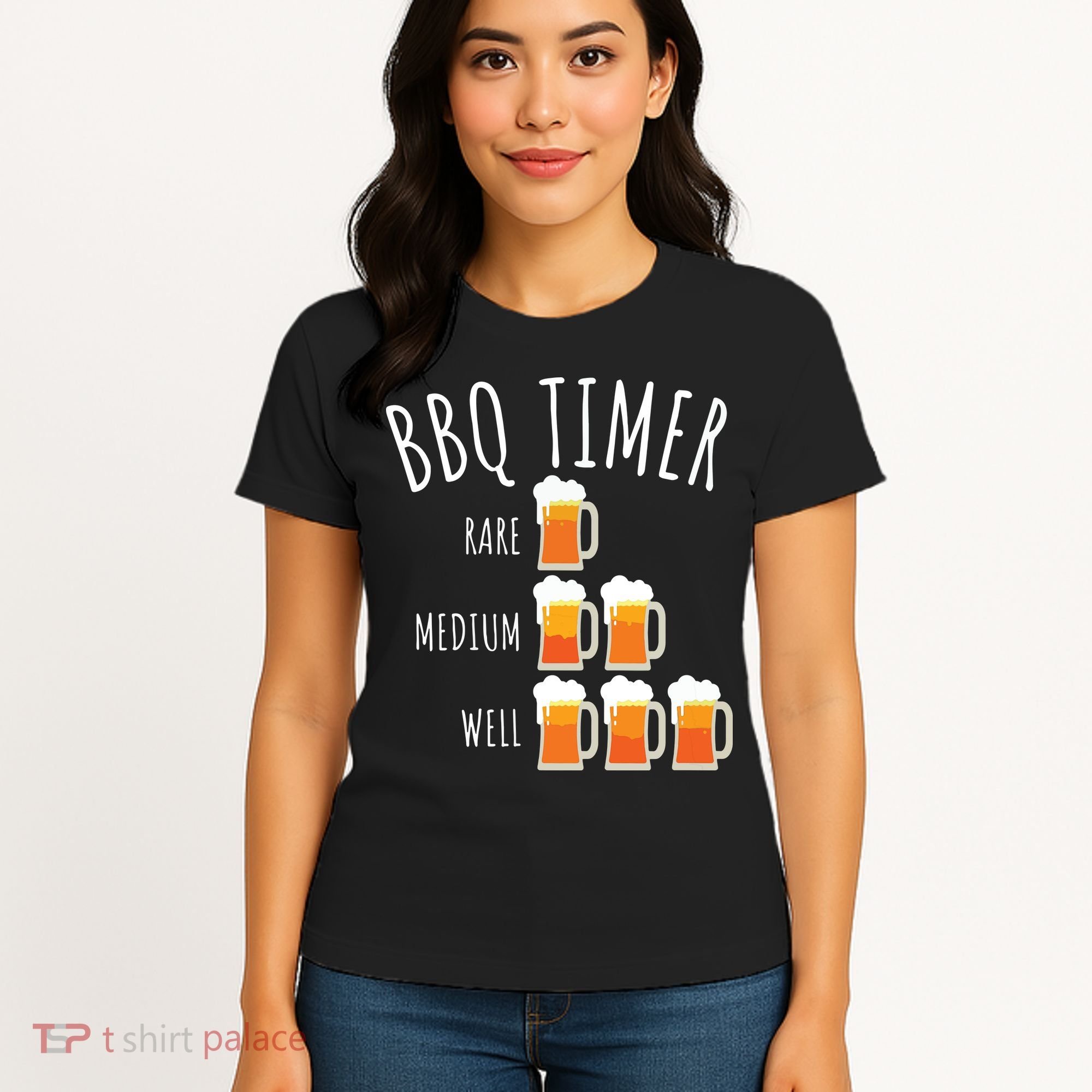 BBQ Timer Beer Drinking Funny Grilling Women's T-Shirt