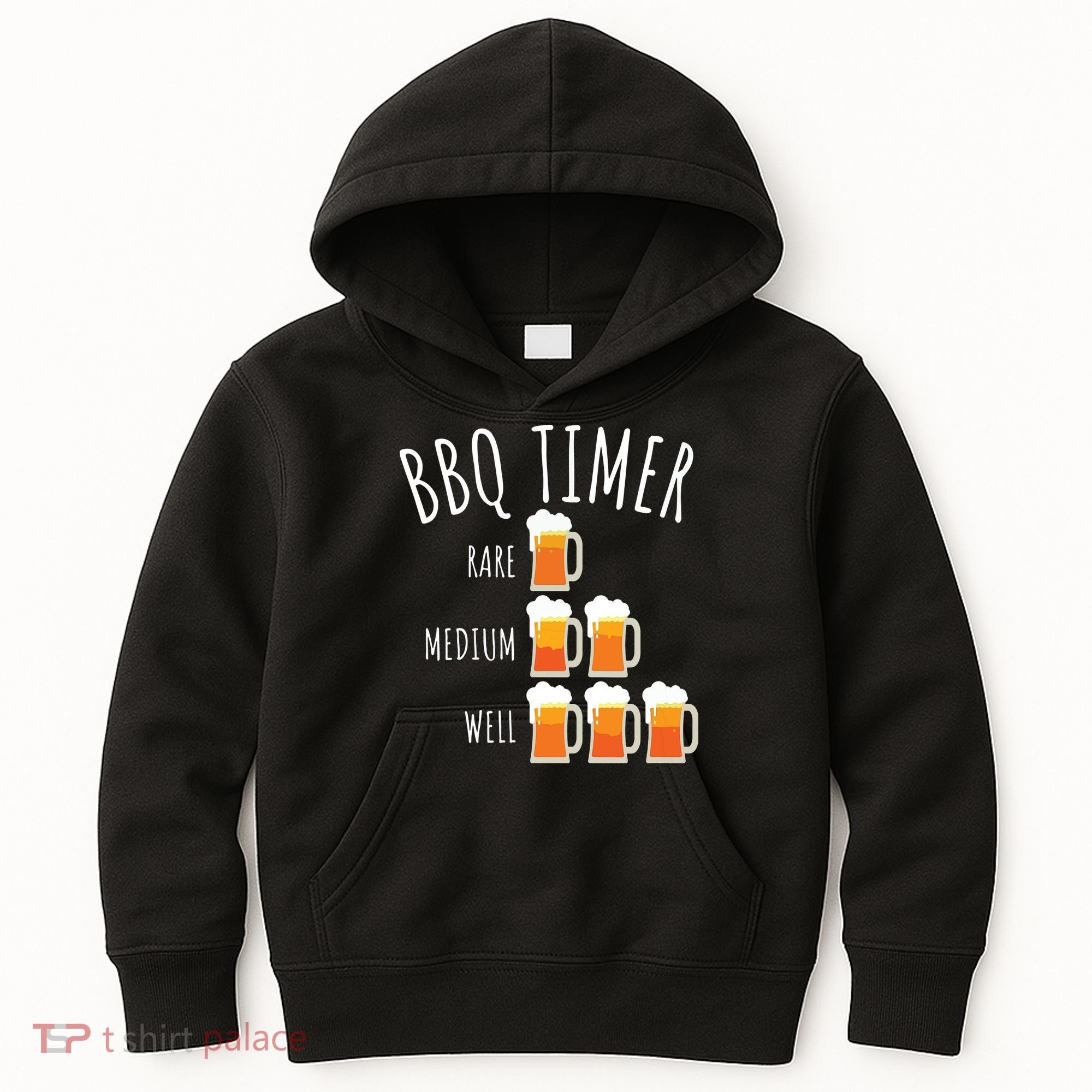 BBQ Timer Beer Drinking Funny Grilling Kids Hoodie
