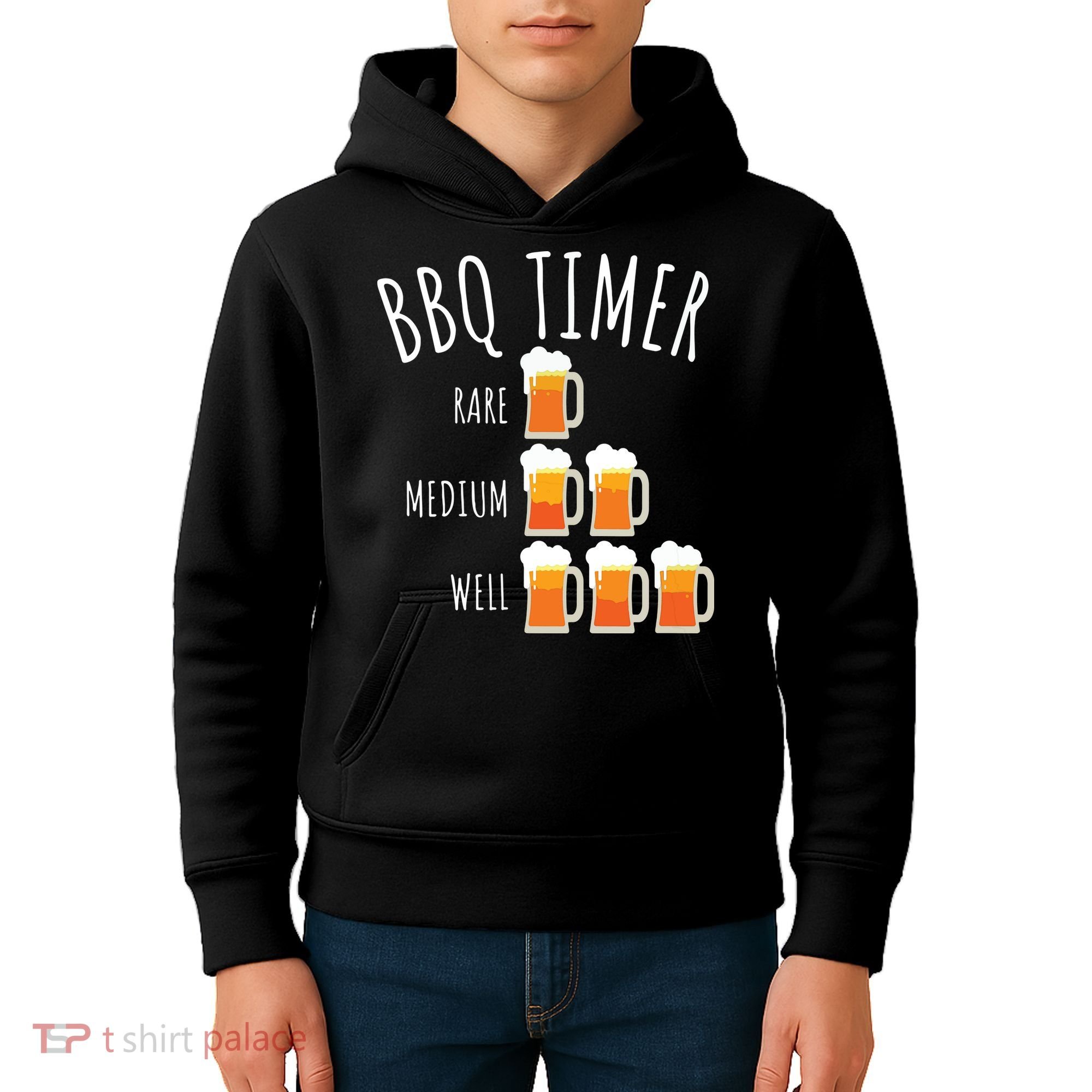 BBQ Timer Beer Drinking Funny Grilling Kids Hoodie