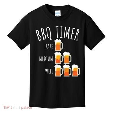 BBQ Timer Beer Drinking Funny Grilling Kids T-Shirt