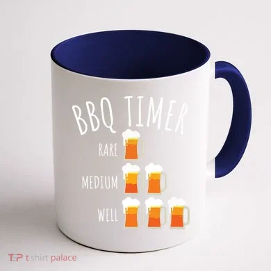 BBQ Timer Beer Drinking Funny Grilling Coffee Mug back