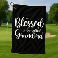 Blessed To Be Called Grandma Golf Towel thumb 1