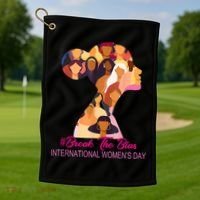 Break The Bias International Womens Day 8th March Womens Day Golf Towel thumb 1