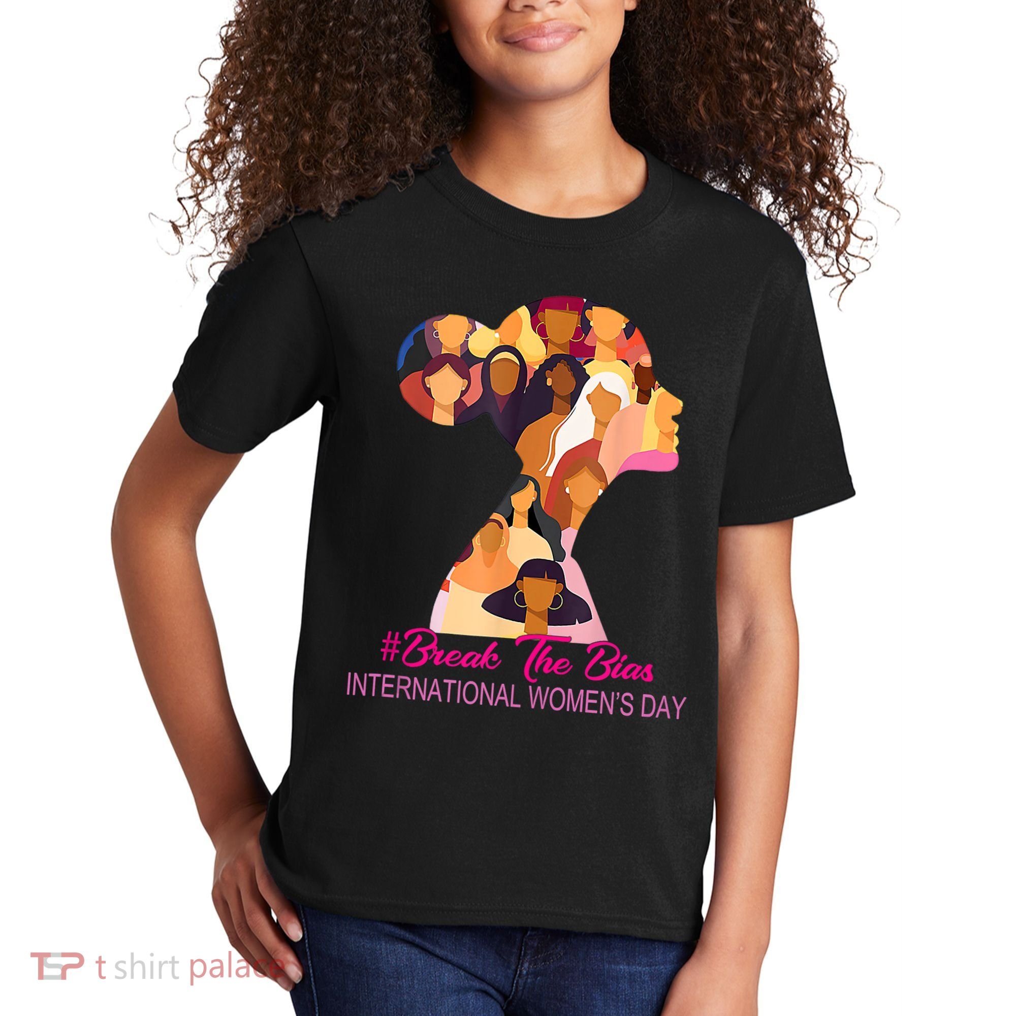 Break The Bias International Womens Day 8th March Womens Day Kids T-Shirt