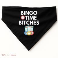Bingo Time Bitches Funny Bingo Player Game Lover Humor USA-Made Doggie Bandana thumb 0