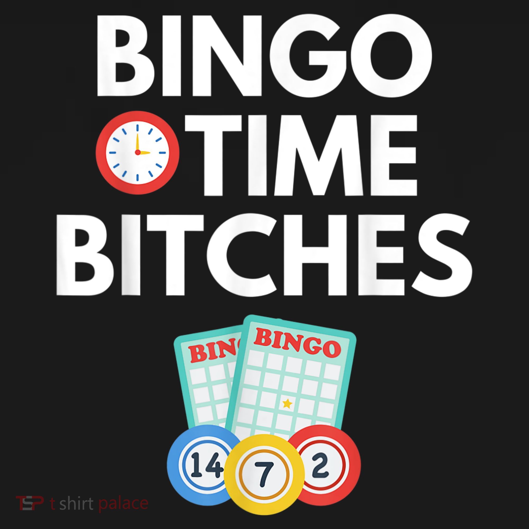 Bingo Time Bitches Funny Bingo Player Game Lover Humor Apron