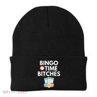 Bingo Time Bitches Funny Bingo Player Game Lover Humor Beanie thumb 0