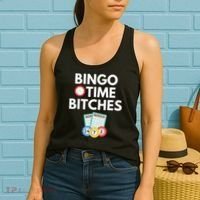 Bingo Time Bitches Funny Bingo Player Game Lover Humor Women's Tank Top thumb 2