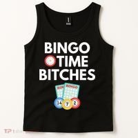 Bingo Time Bitches Funny Bingo Player Game Lover Humor Tank Top thumb 2
