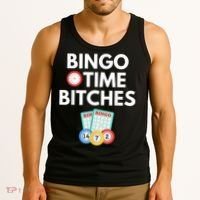 Bingo Time Bitches Funny Bingo Player Game Lover Humor Tank Top thumb 3