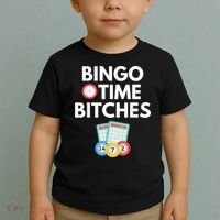 Bingo Time Bitches Funny Bingo Player Game Lover Humor Toddler T-Shirt thumb 2