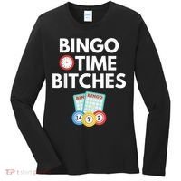 Bingo Time Bitches Funny Bingo Player Game Lover Humor Women's Long Sleeve Shirt thumb 0