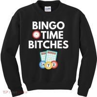 Bingo Time Bitches Funny Bingo Player Game Lover Humor Kids Sweatshirt thumb 0