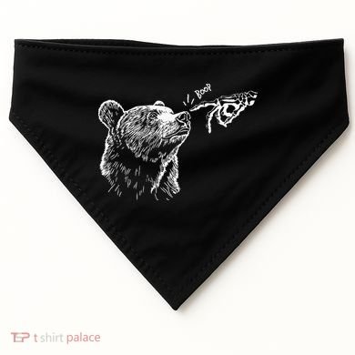 Boop The Bear Meme Black Grizzly USA-Made Doggie Bandana