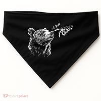 Boop The Bear Meme Black Grizzly USA-Made Doggie Bandana thumb 0