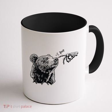 Boop The Bear Meme Black Grizzly Coffee Mug back