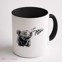 Boop The Bear Meme Black Grizzly Coffee Mug thumb 1