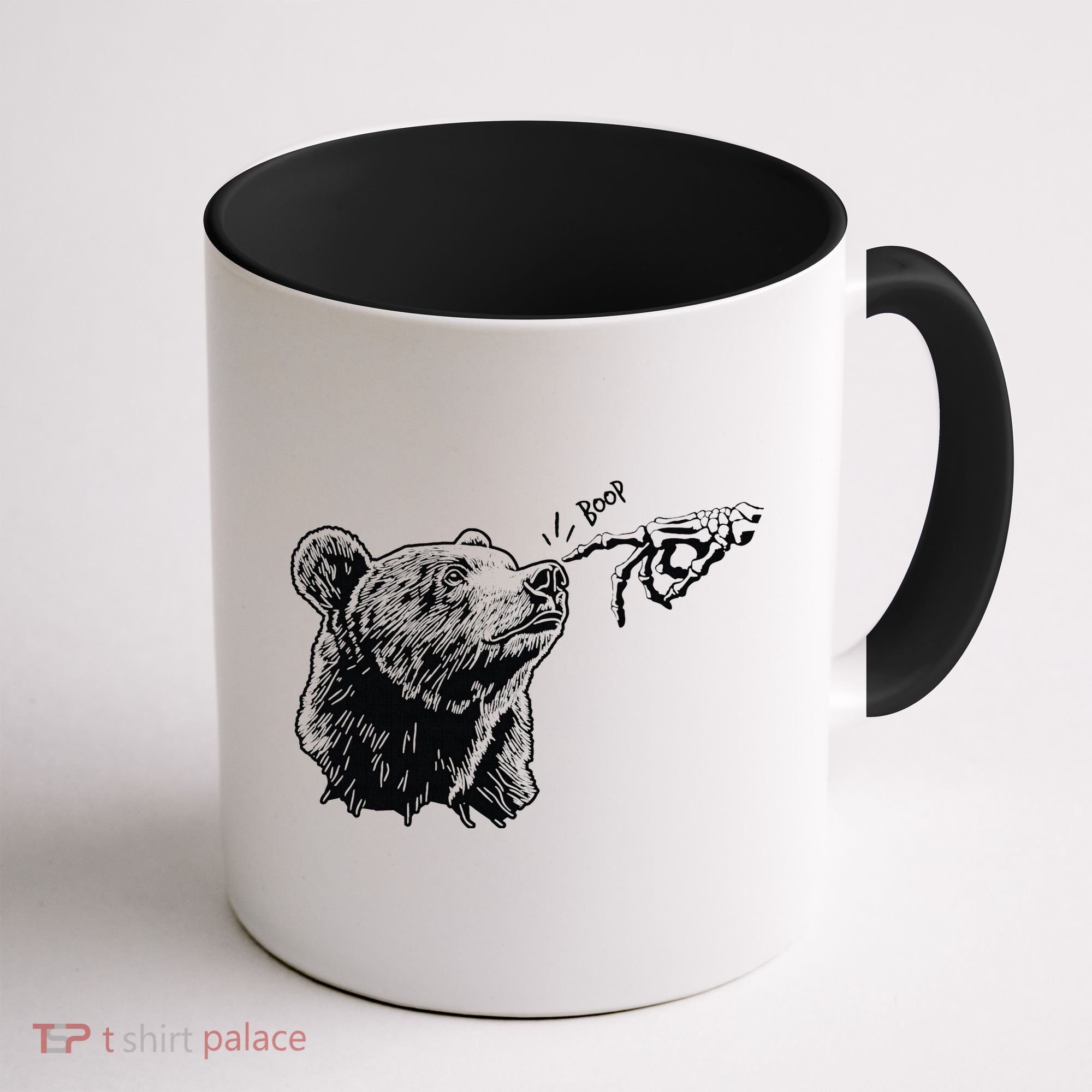 Boop The Bear Meme Black Grizzly Coffee Mug