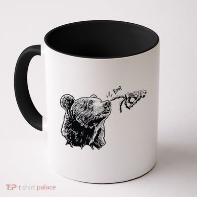 Boop The Bear Meme Black Grizzly Coffee Mug