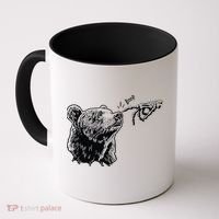 Boop The Bear Meme Black Grizzly Coffee Mug thumb 0