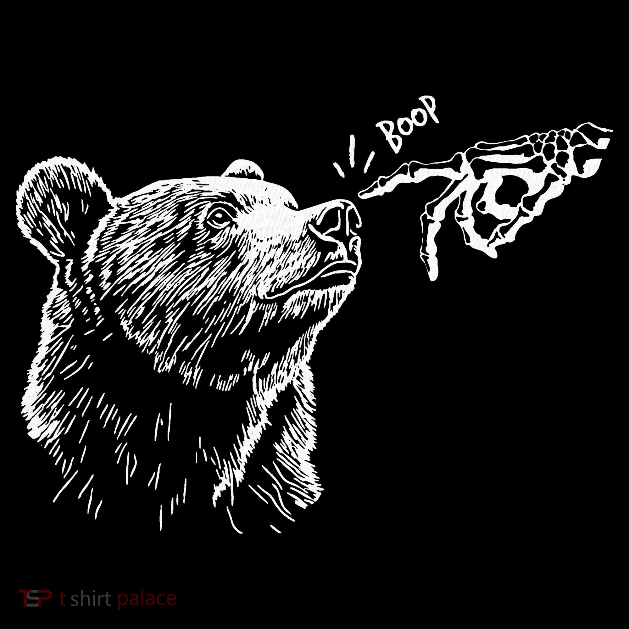 Boop The Bear Meme Black Grizzly Women's Hoodie