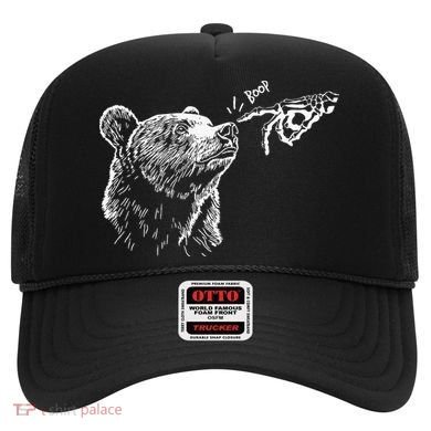 Boop The Bear Meme Black Grizzly Hat