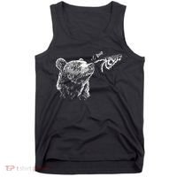Boop The Bear Meme Black Grizzly Tank Top thumb 0
