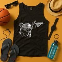 Boop The Bear Meme Black Grizzly Tank Top thumb 4