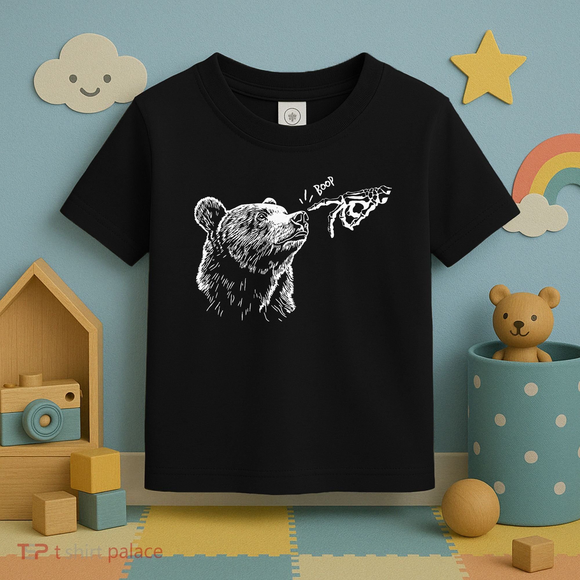 Boop The Bear Meme Black Grizzly Toddler T-Shirt