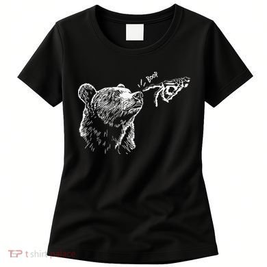 Boop The Bear Meme Black Grizzly Women's T-Shirt