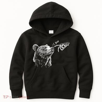 Boop The Bear Meme Black Grizzly Kids Hoodie