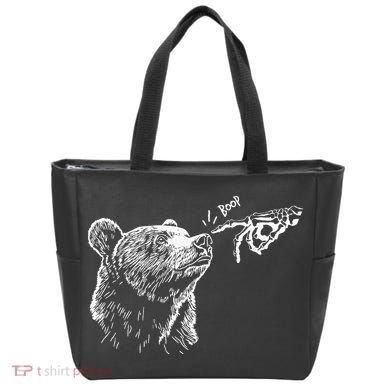 Boop The Bear Meme Black Grizzly Tote Bag