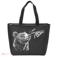 Boop The Bear Meme Black Grizzly Tote Bag thumb 0