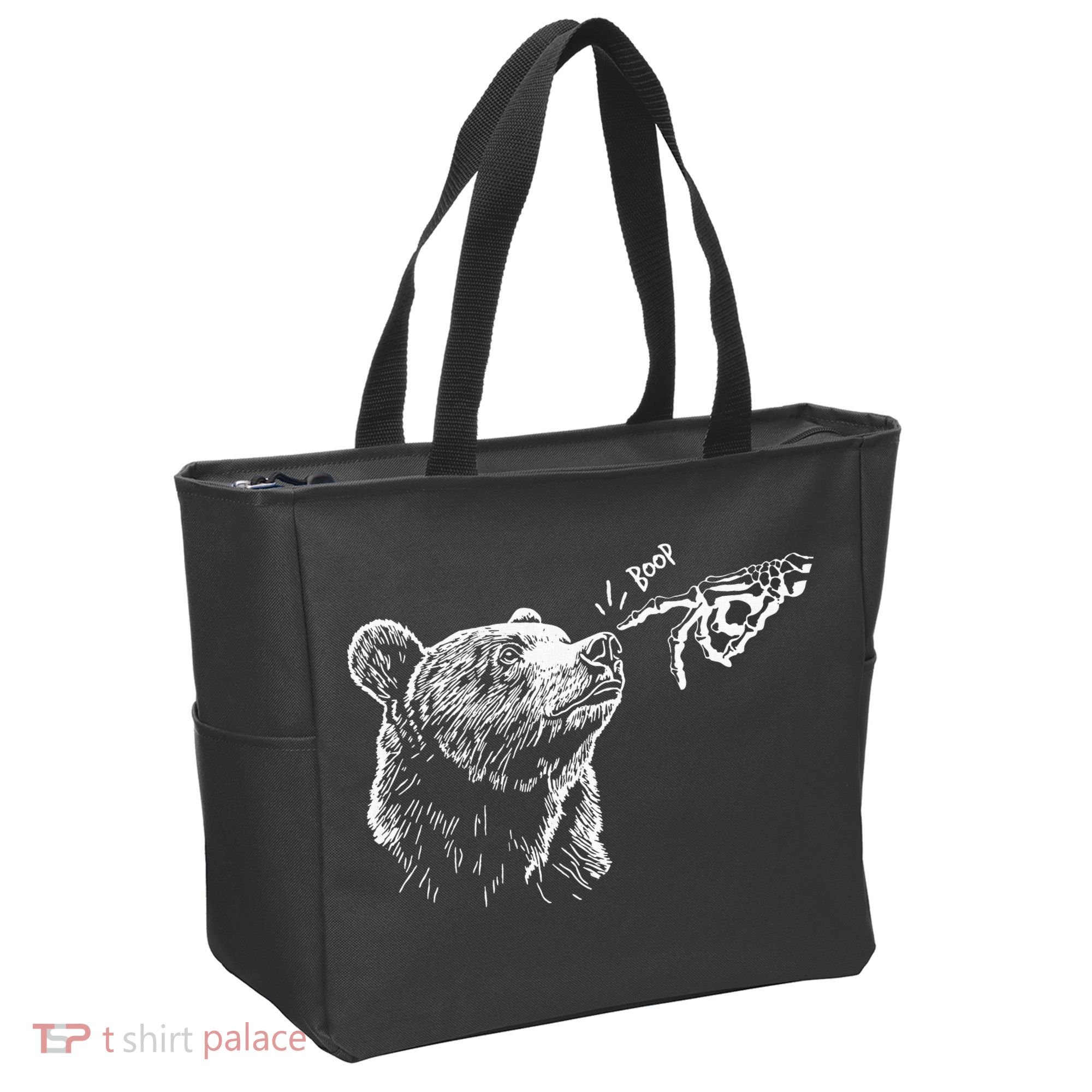 Boop The Bear Meme Black Grizzly Tote Bag