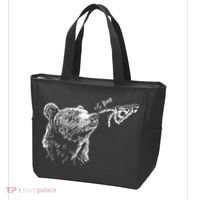 Boop The Bear Meme Black Grizzly Tote Bag thumb 3