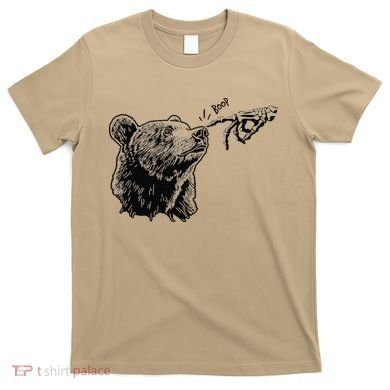 Boop The Bear Meme Black Grizzly T-Shirt