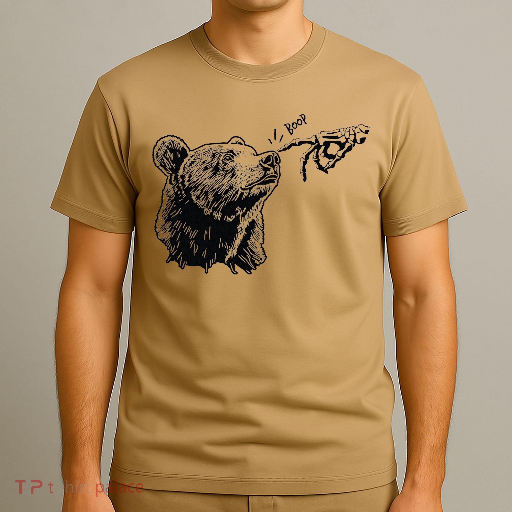 Boop The Bear Meme Black Grizzly T-Shirt