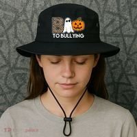 Boo To Bullying Awareness Halloween Bucket Hat thumb 3