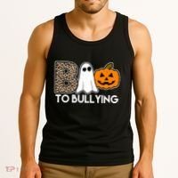 Boo To Bullying Awareness Halloween Tank Top thumb 3