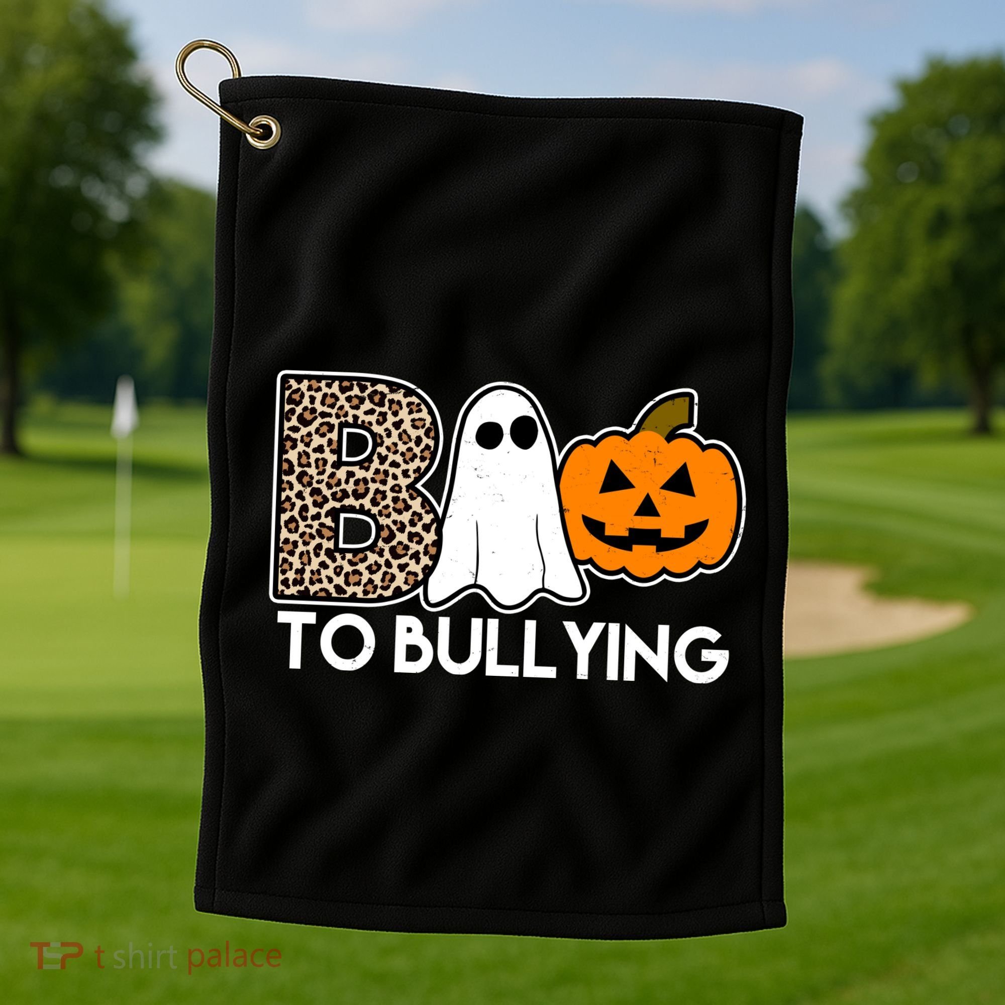 Boo To Bullying Awareness Halloween Golf Towel