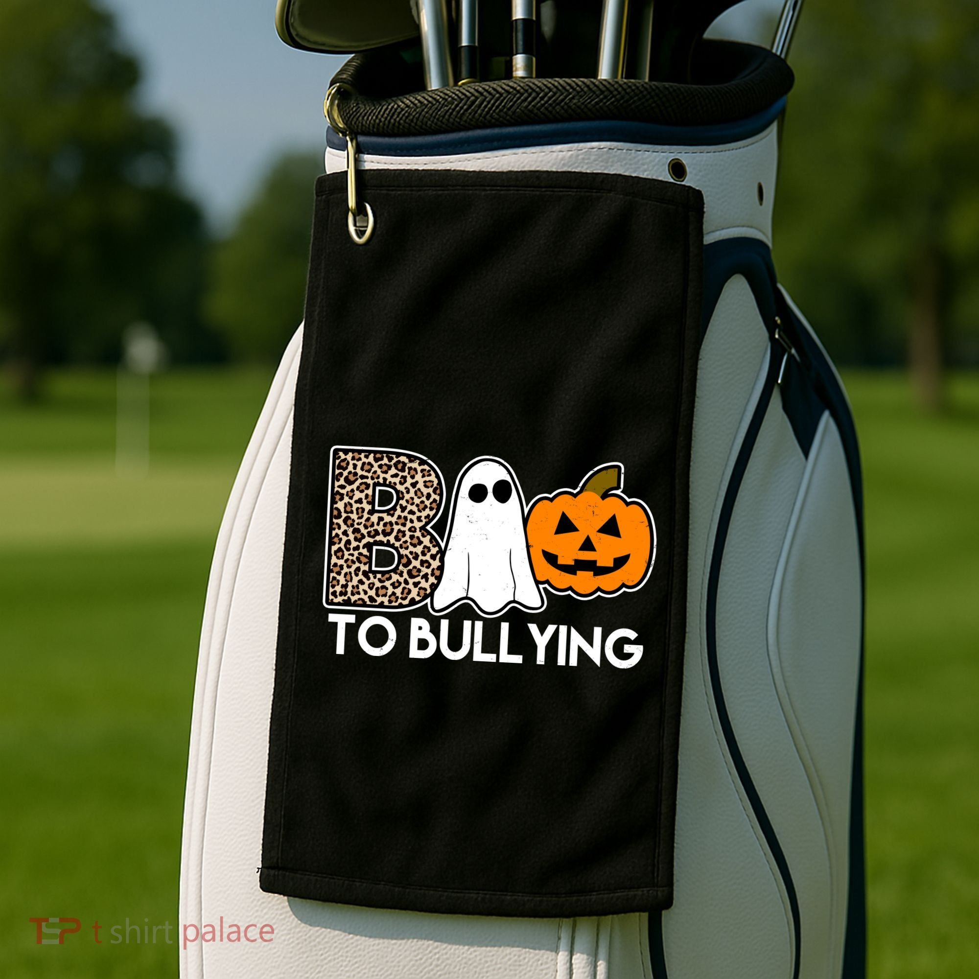 Boo To Bullying Awareness Halloween Golf Towel
