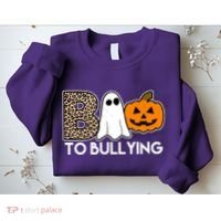 Boo To Bullying Awareness Halloween Sweatshirt thumb 2