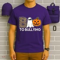 Boo To Bullying Awareness Halloween T-Shirt thumb 6